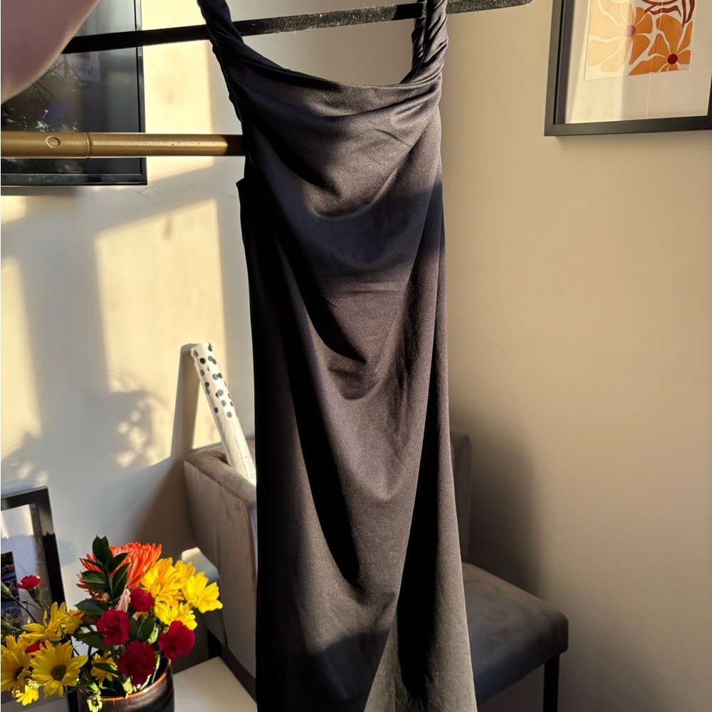 Peppermayo Charcoal Twist Strap Dress